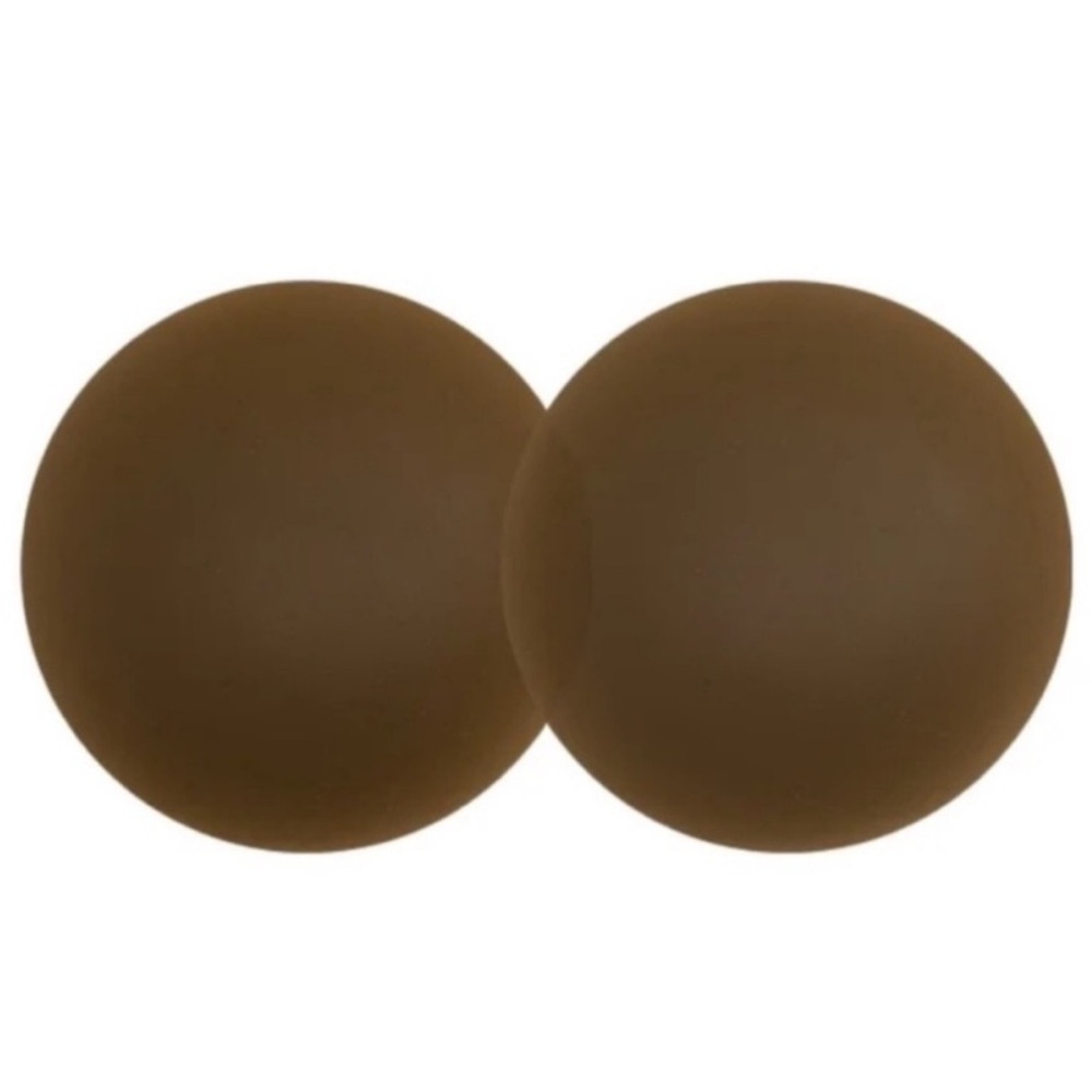 Sticky Adhesive Silicone Nipple Pasties - Reusable Nipple Covers (Dark Coffee)
